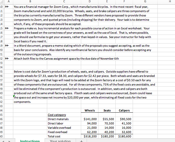 10 >> SIM You are a financial manager for Zoom Corp.,