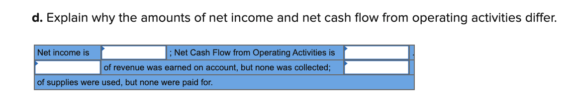 the work you do. ! Required information Exercise 13-10A Recording supplies and