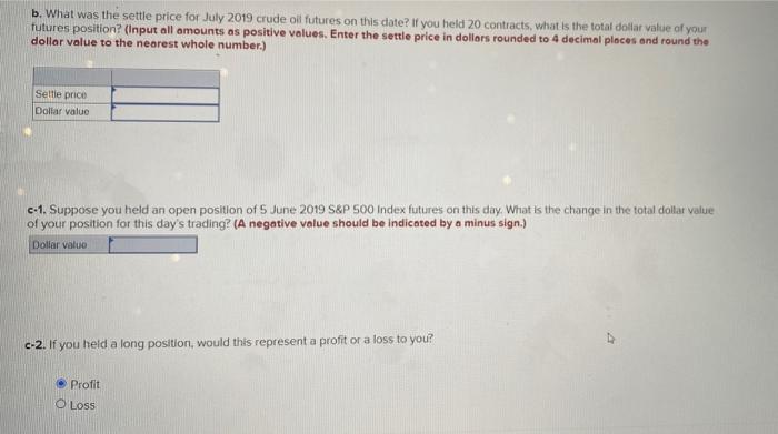 for May 2019 soybean oll futures on this date? What is the