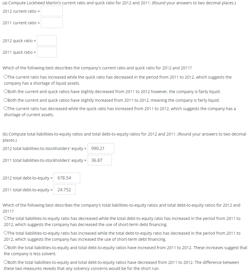 current ratio has increased while the quick ratio has decreased in the