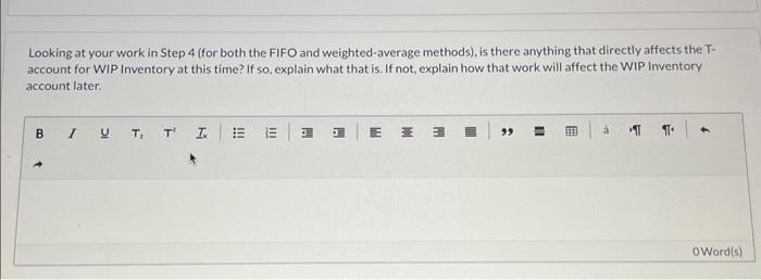 Assuming Burly uses the FIFO method of process costing. Step 4 to