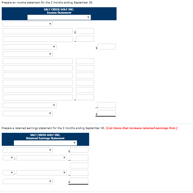organized on July 1, 2017. Quarterly financial statements are prepared. The trial