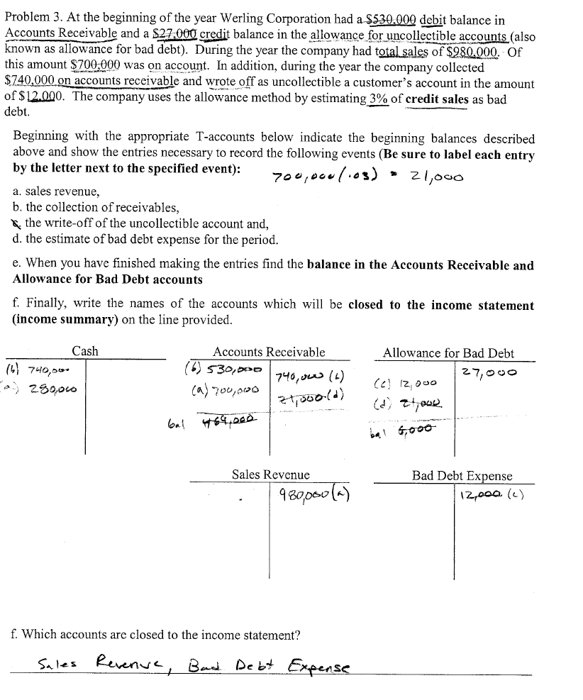 Please write it step by step, much appreciated. Problem 3. At the