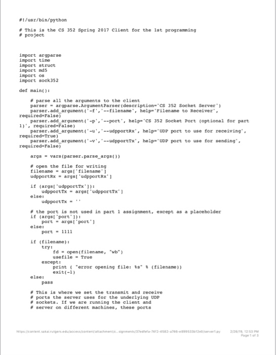 as the underlying transport protocol. Later versions will add security, port spaces,
