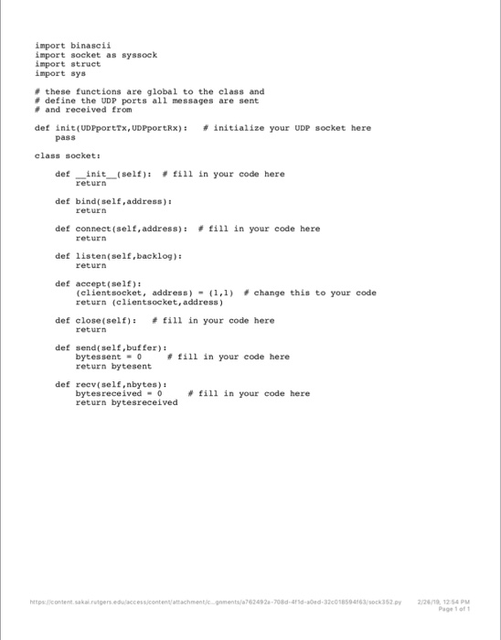 your own code 2. client1.py : A Python client program that uses
