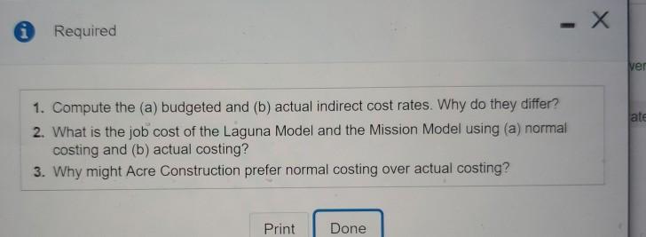 two direct cost categories (direct materials and direct labour) and one indirect