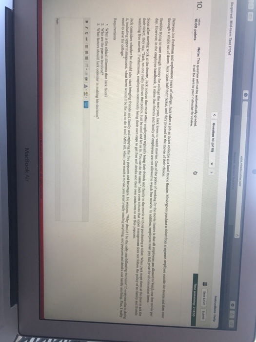  10. 10.00 points Note: This question will not be automaticelly graded