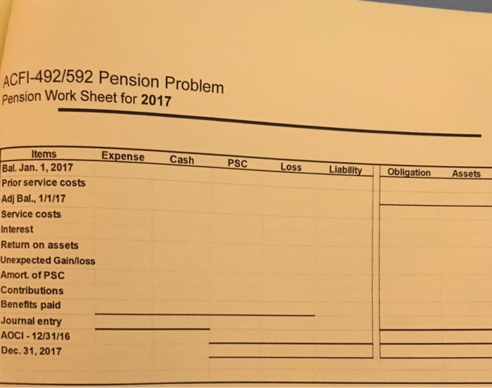 in order to pass. Thank you ACFI-492/592 Pension Problem The following defined