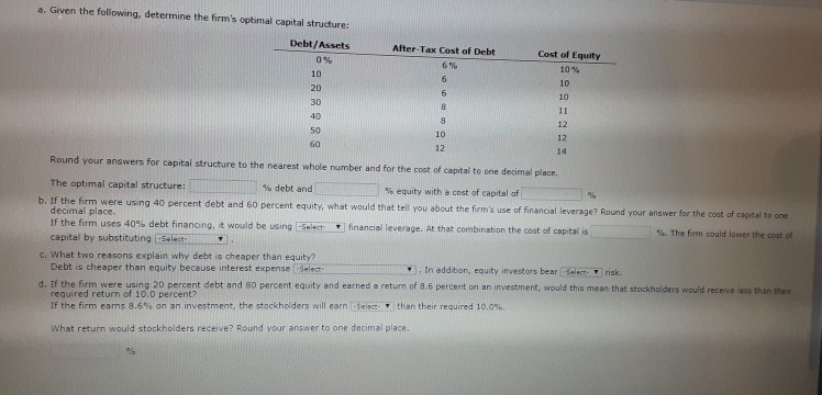 drop down for B is too much to little and debit