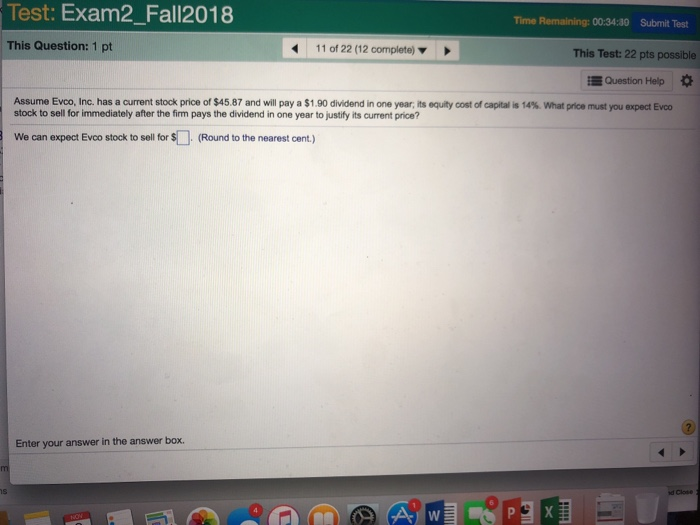  Test: Exam2-Fall20 18 Time Remaining: 00:34:30 Submit Test This Question: 1
