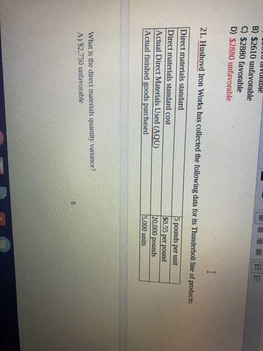 used by a company making computer chips would be A) process costing.