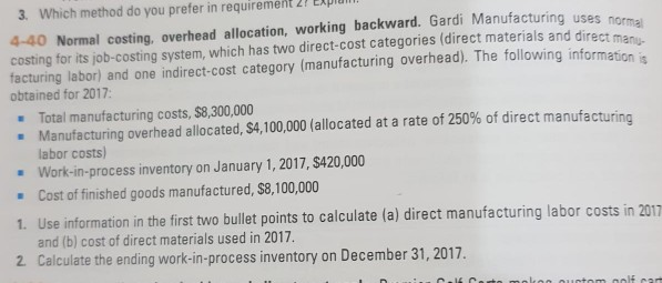  3. Which method do you prefer in requirement 27 Expio 4-40