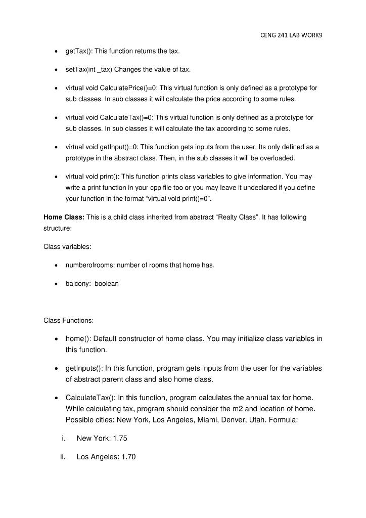 Write a C++ program that has following classes: Really lance . 2