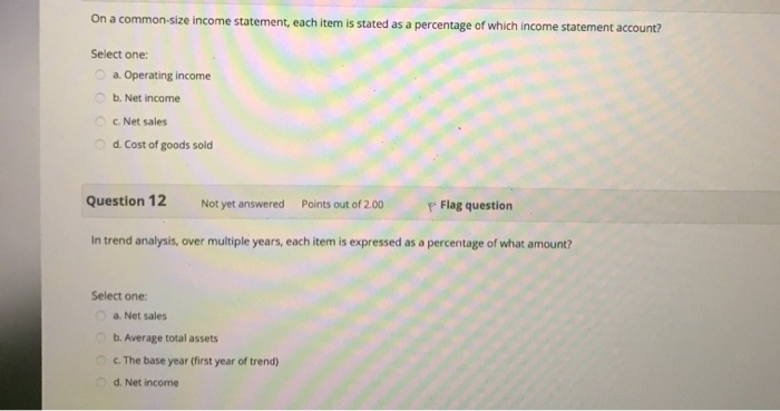  On a common size income statement, each item is stated as