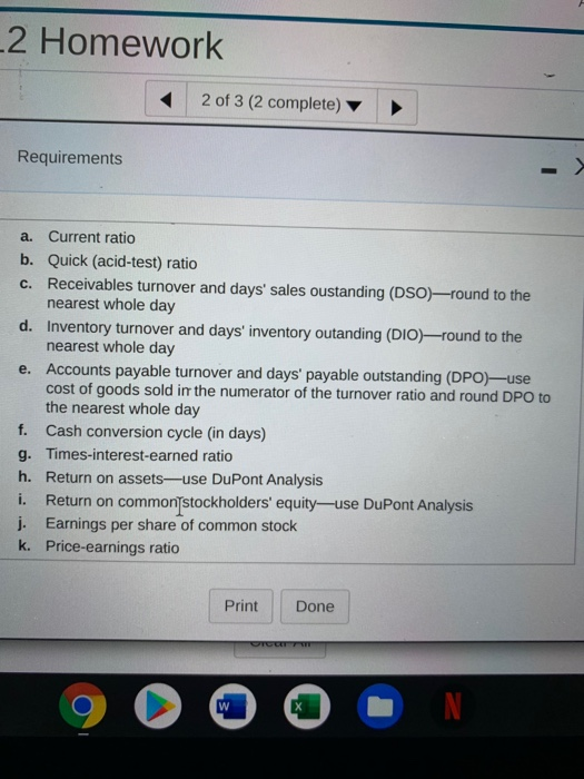please help me find the ratios for a. through k. more information