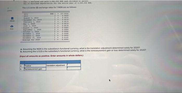 where the locad curtency unit is ere nava (tACR) On December 3t.