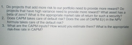 provide more reward? Do projects that have high variance need to provide