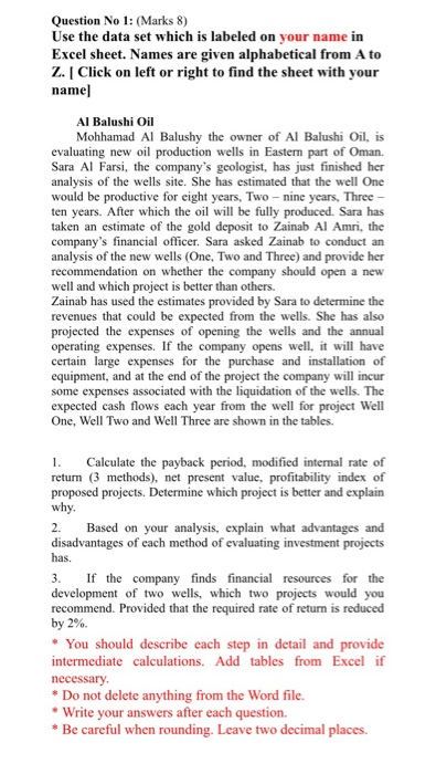 (Question 2), answer the following questions: 1. What is the portfolio's expected