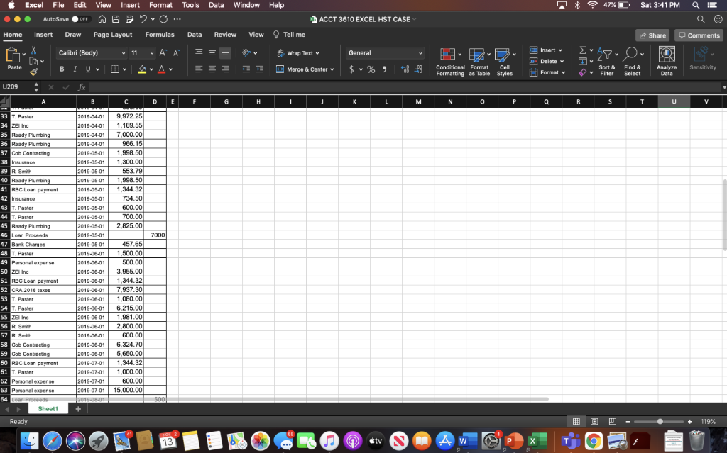 assignment. This assignment must be completed in excel. You are required to