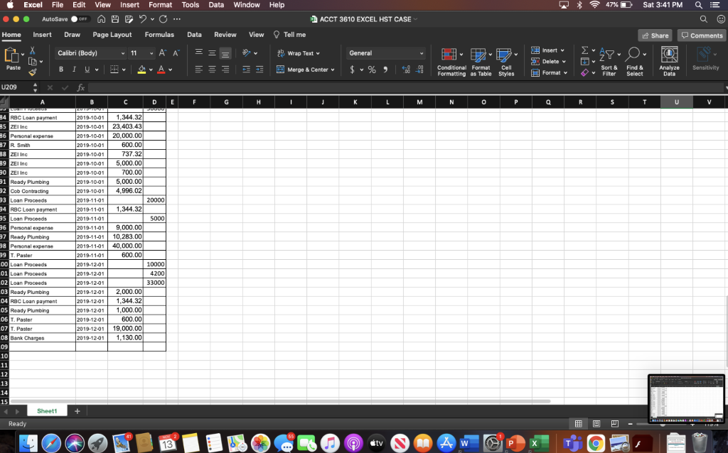 complete HST return which will indicate any HST owing/refund at December 31,