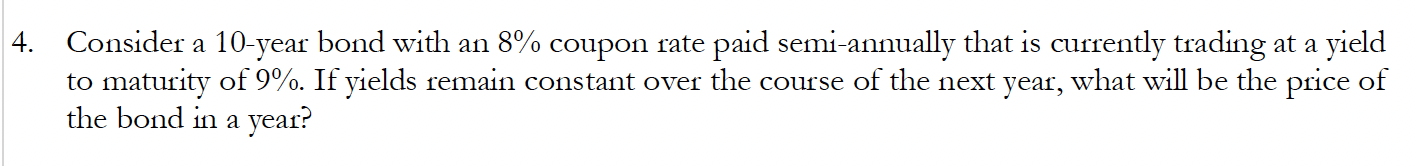  EXCEL BASED ANSWER PLEASE Consider a 10-year bond with an 8%