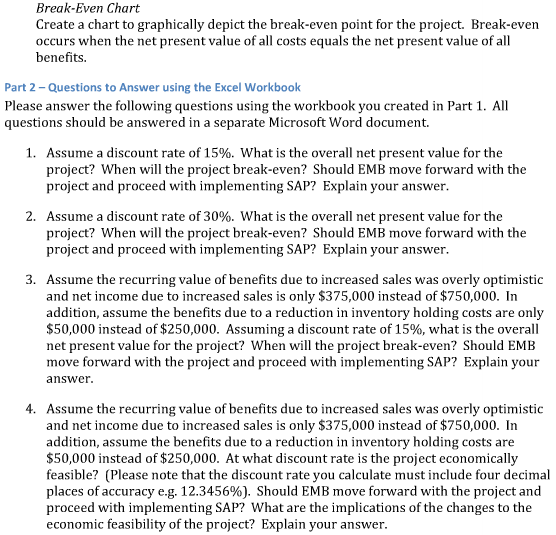 contain the following worksheets. Table of Contents - Should describe the purpose