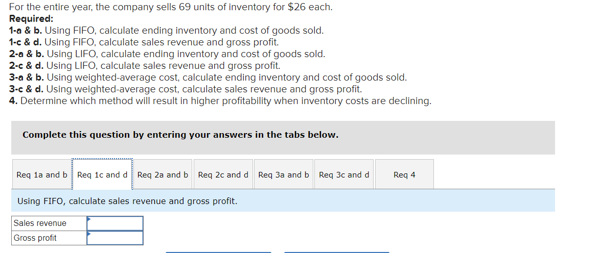 costs are declining. Complete this question by entering your answers in the