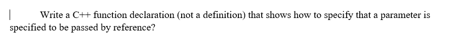 Write a CH function declaration (not a definition) that shows how