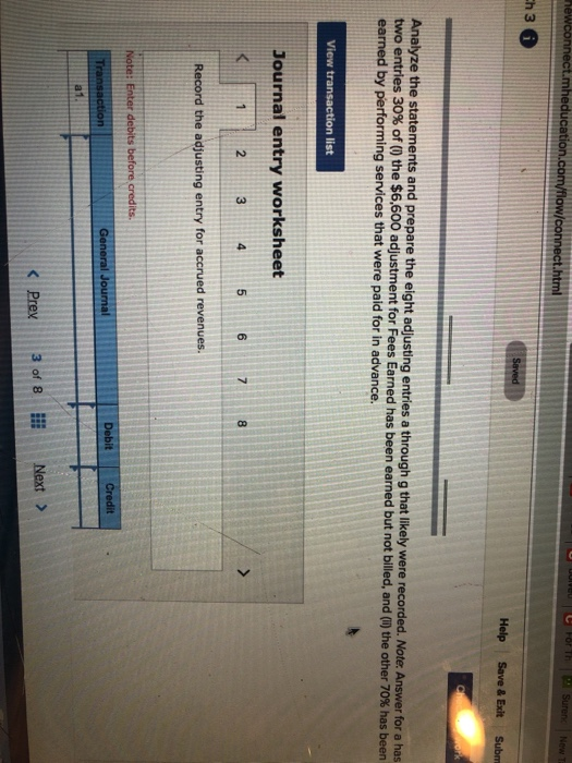 for the year ended December 31. The left number column is prepared
