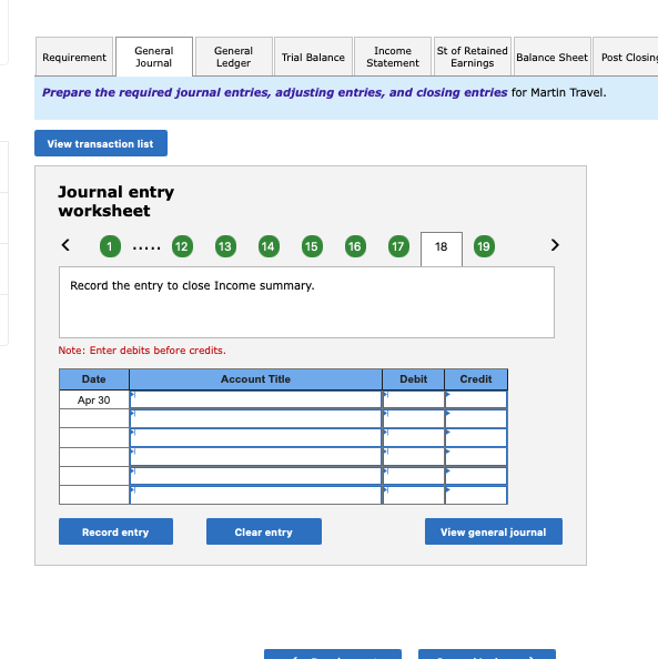 P6 On April 1, Lindsey Martin created a new travel agency, Martin