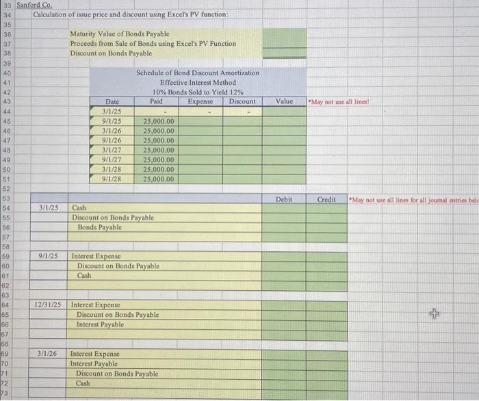 & Interest Expense & & \\ \hline & Discount on Bonds Payable