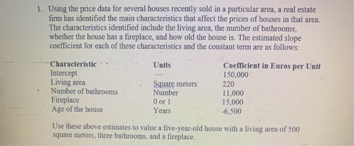 please answer all these questions 1. Using the price data for several