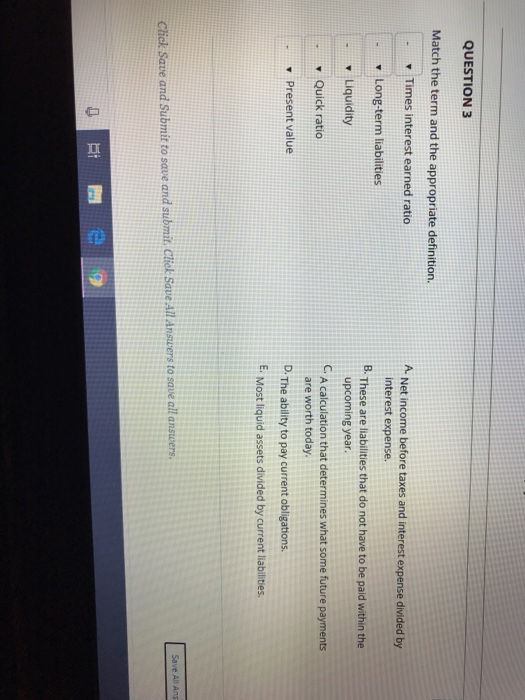 the term and the appropriate definition. Loan Covenant A This type of