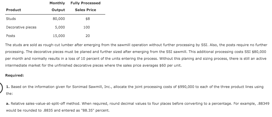 Making Sonimad Sawmill, Inc. (SSI), purchases logs from independent timber contractors and