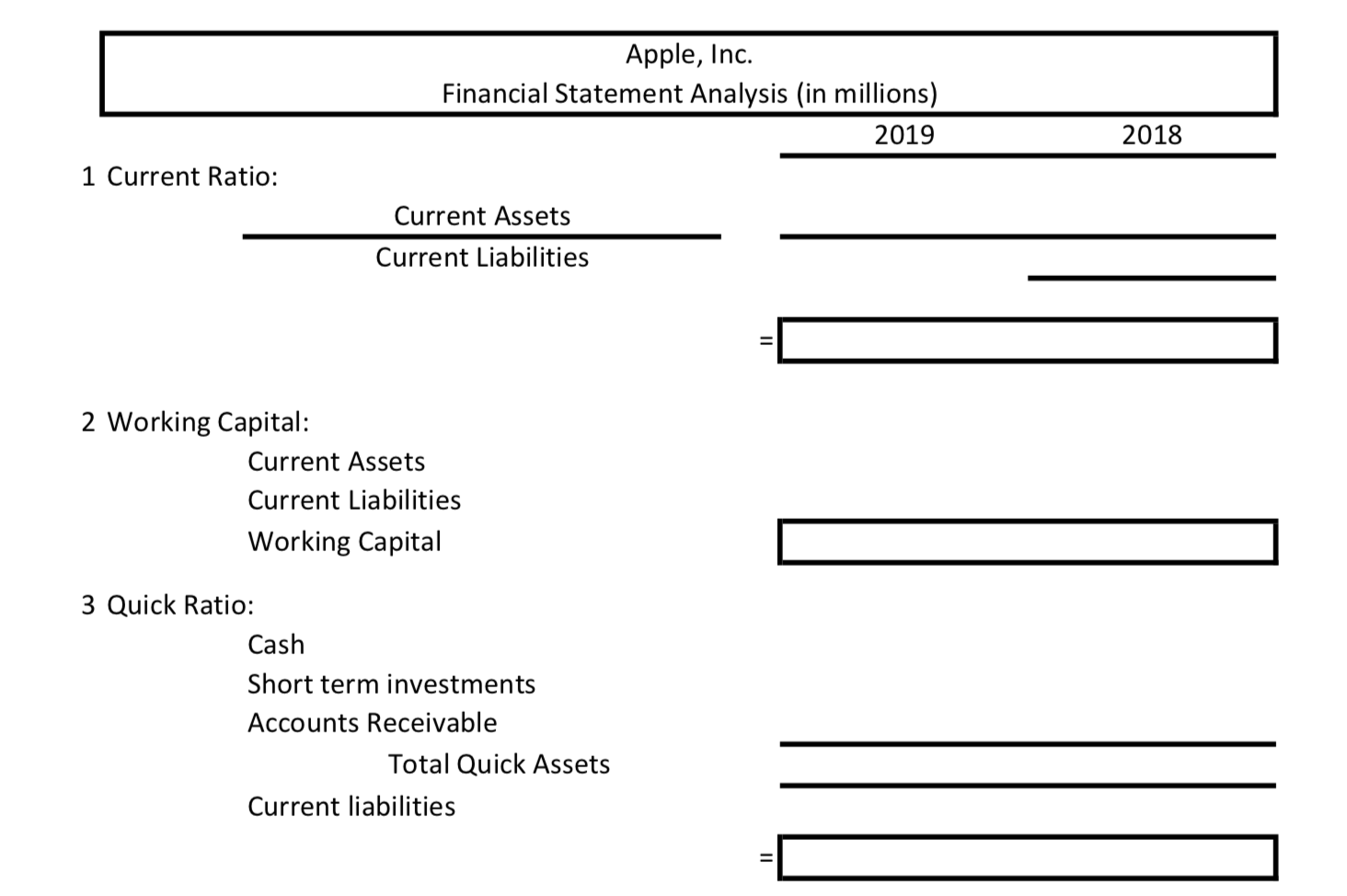 private Corporations. On the attached pages, are the financial statements for Apple