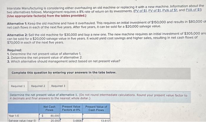 hello I just need help finding this one value. Interstate Manufacturing is