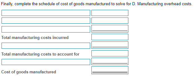 \hline Accounts receivable, December 31 & 12,000 & \$ \\ Cost of