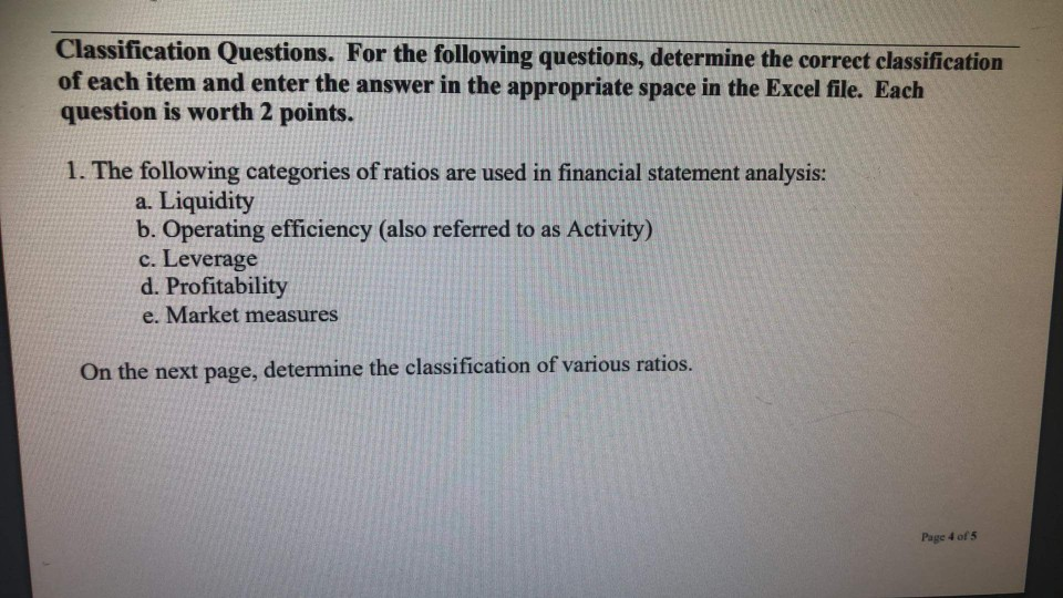categories on the previous page, enter the letter of the category (from