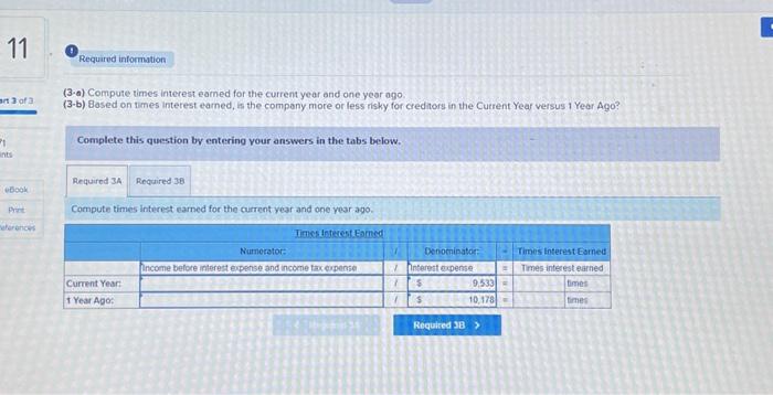 the current year versus one yeor ogo? Complete this question by entering
