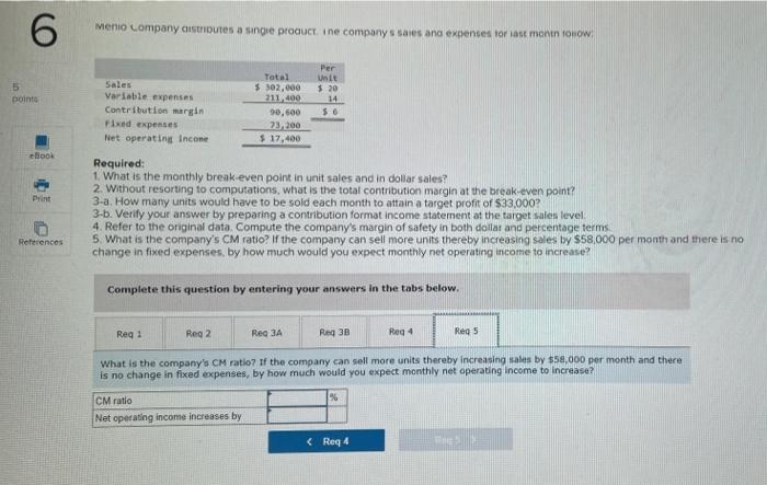 17,00 Per Unit $20 14 16 Pri References Required: 1. What is