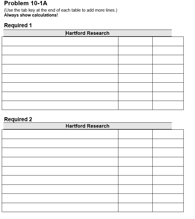 whole dollar. Assume no reversing entries are used Hartford Research issues bonds