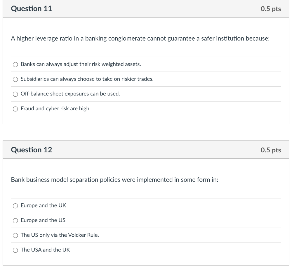  A higher leverage ratio in a banking conglomerate cannot guarantee a