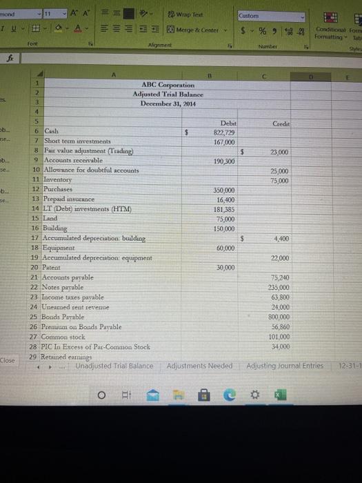 14 LT Debt) investments (HTM) 15 Land 16 Building 17 Accumulated depreciation