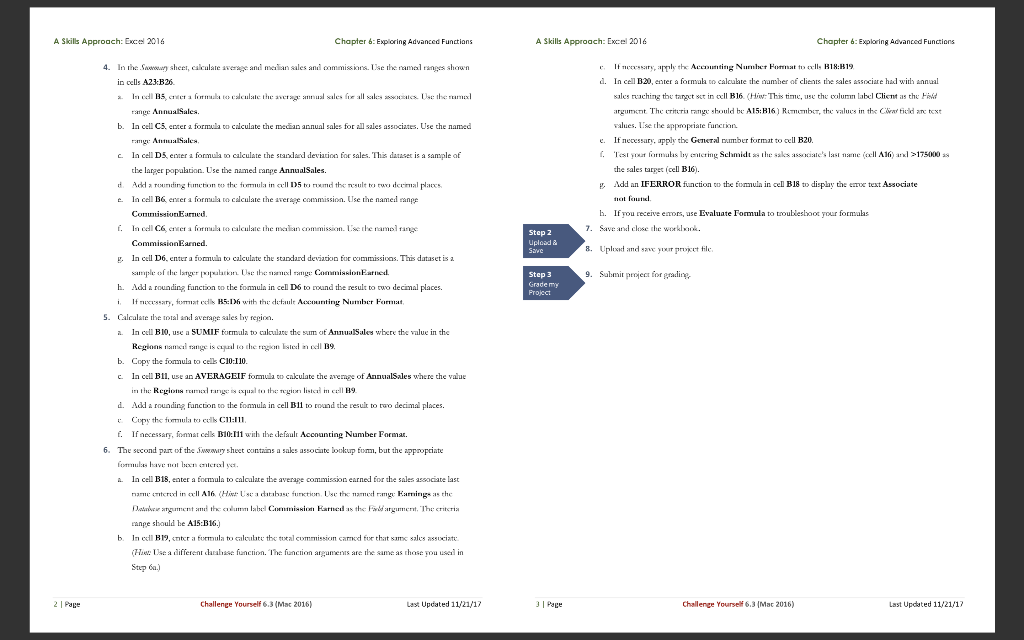 Yourself 6.3 (Mac 2016 Version) In this project, you are an accountant