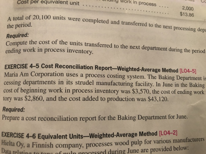 Micro Products uses the weighted average method in its process costing system.