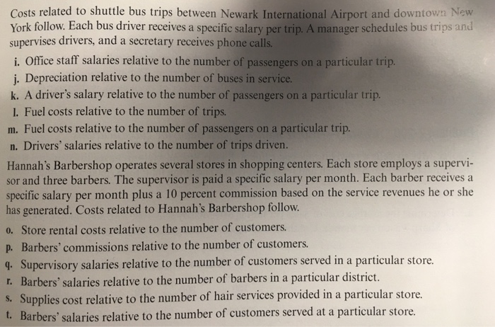fixed or variable: Costs related to operating a retail gasoline company follow.