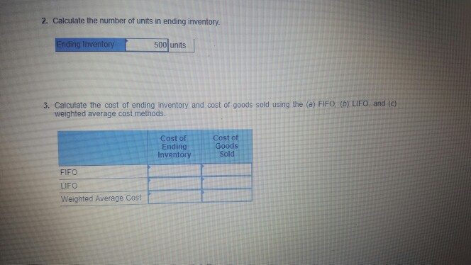 Inventory and Cost of Goods Sold under Periodic FIFO, LIFO, and Weighte