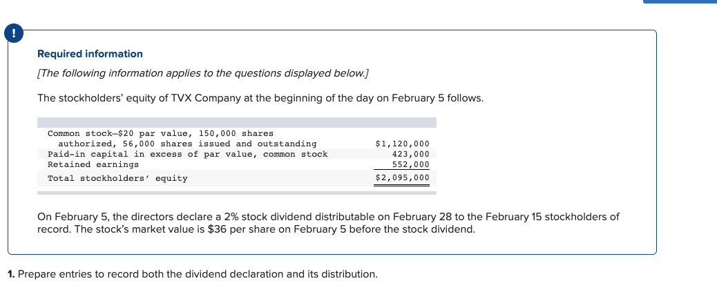 Please answer completely. Thanks! Question has been updated Required information (The