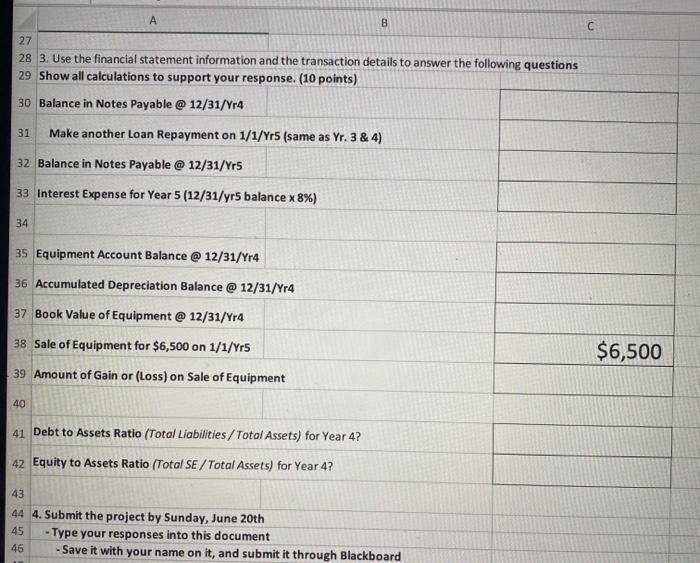 B. Interest Expense (4,000 X 6% 12/12) 9. Depreciation Expense (1,800/6) 10.