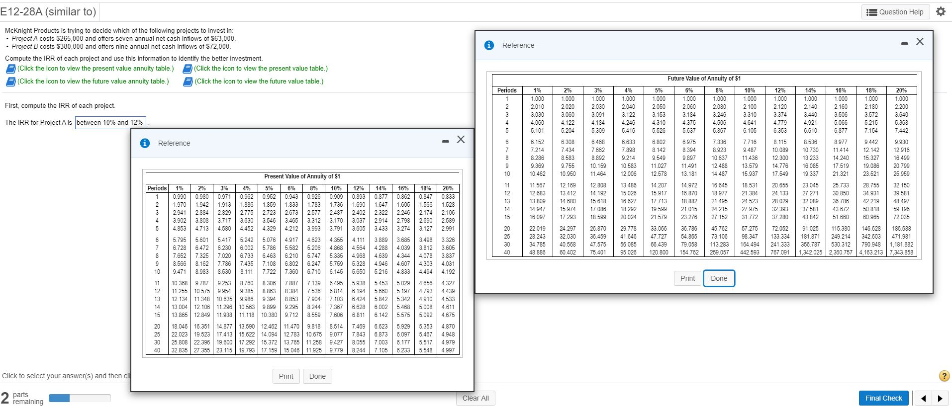 Answers: Between 10% and 12% Between 12% and 14% Between 14% and